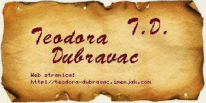 Teodora Dubravac vizit kartica